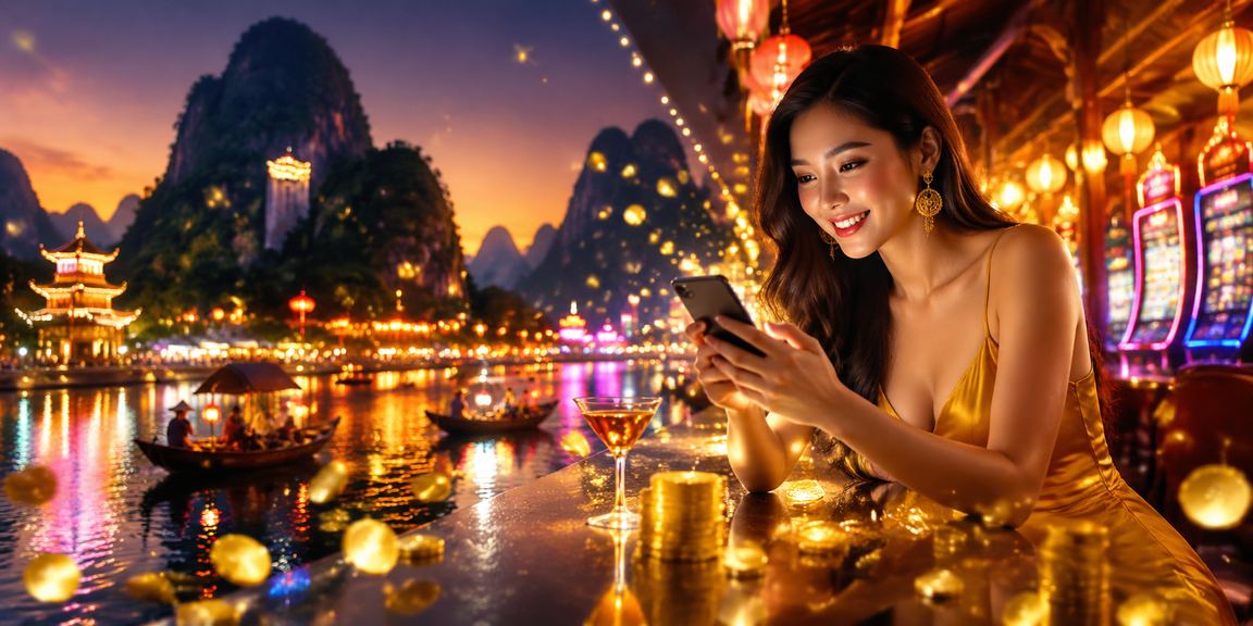 Người chơi tại chợ đêm Ninh Bình sử dụng điện thoại nạp tiền vào tài khoản