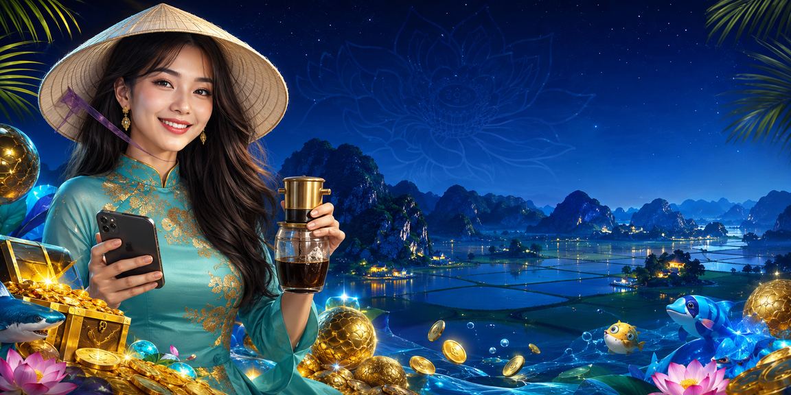 Người dùng tại Ninh Bình nhâm nhi cà phê và kiểm tra ưu đãi VIP trên điện thoại